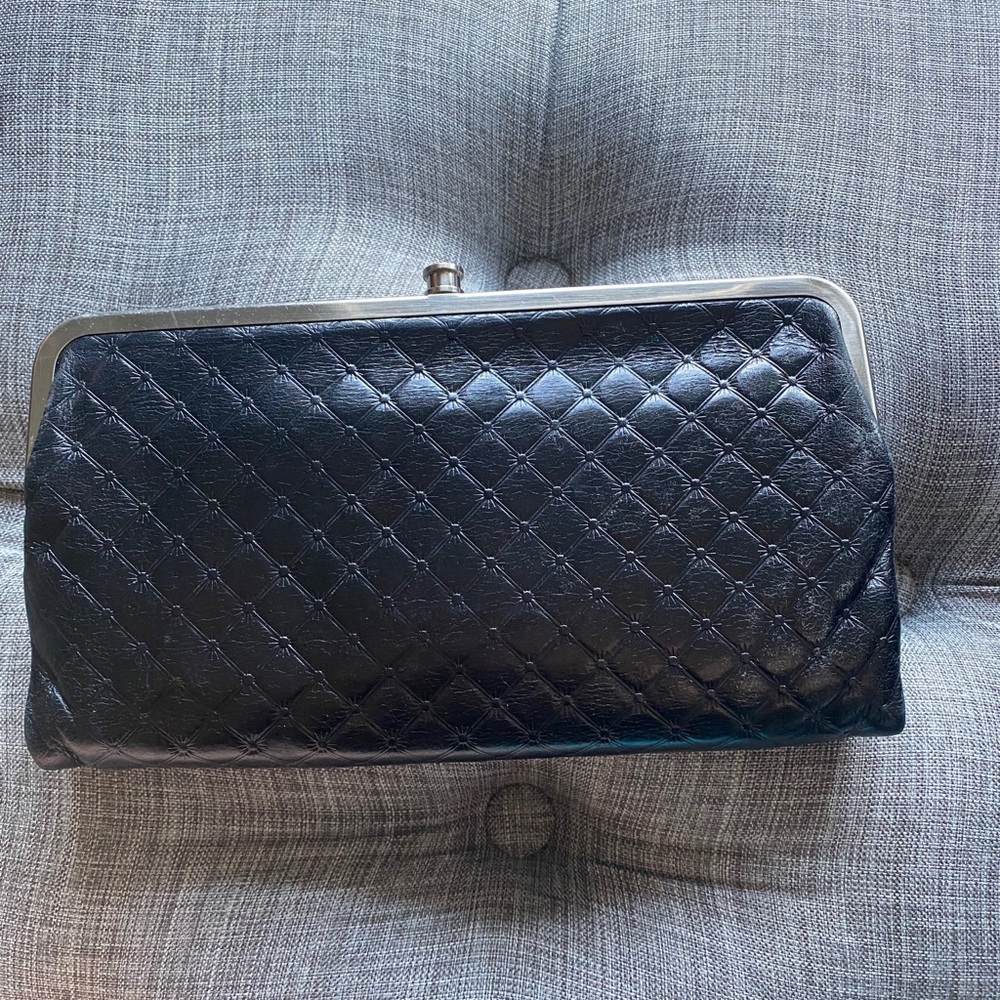Hobo quilted black wallet